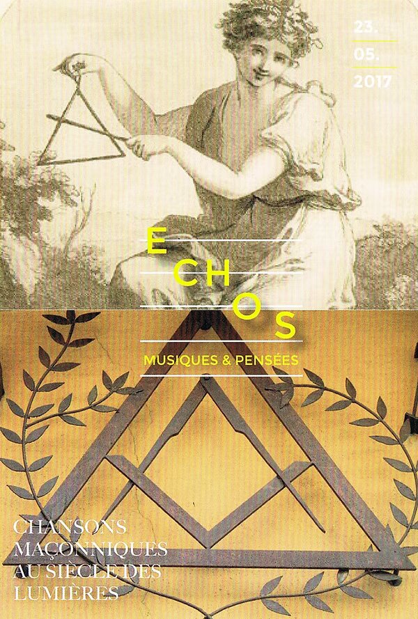 Affiche du concert « Echos, Chansons maçonniques au Siècle des Lumières »
