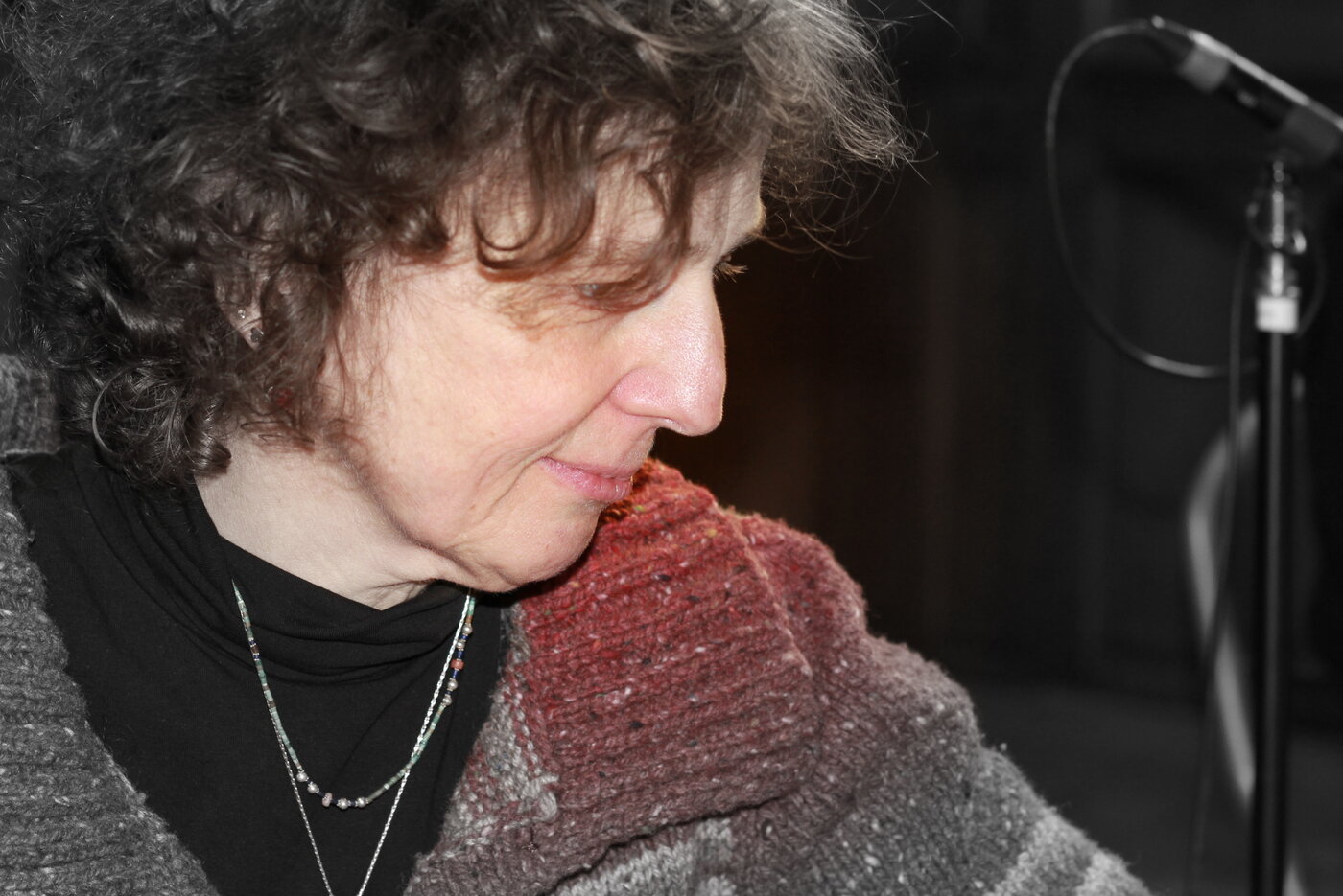 Catherine Daron (traverso) lors de l'enregistrement